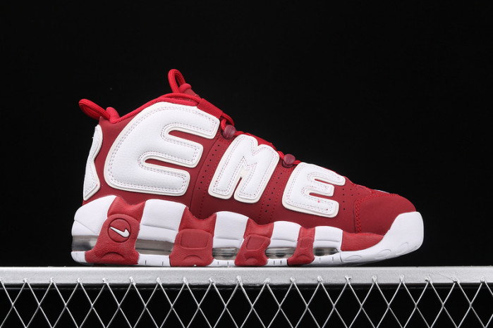 Supreme x Nike Air More Uptempo Varsity Red/White 902290-600