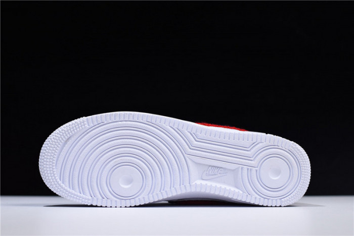 Nike Air Force 1 Low LV8 3D Chenille Swoosh White Red Blue 823511-106