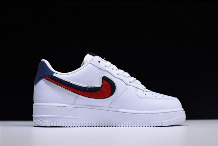 Nike Air Force 1 Low LV8 3D Chenille Swoosh White Red Blue 823511-106