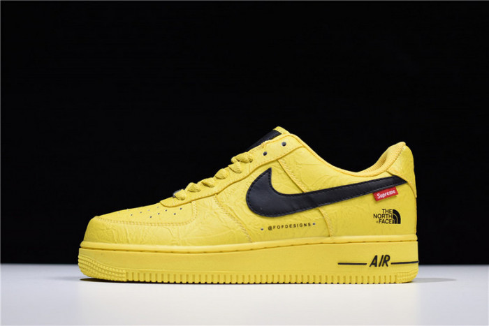 Supreme x The North Face x Nike Air Force 1 YELLOW AR3066-400