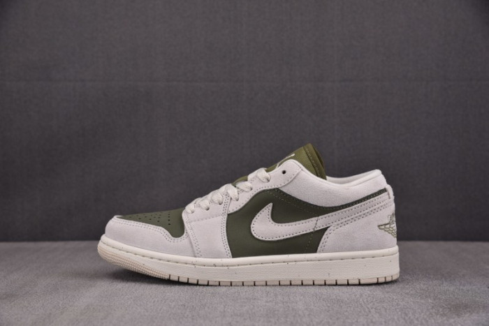 Air Jordan 1 Low SE Medium Olive Sail- HV4089-201