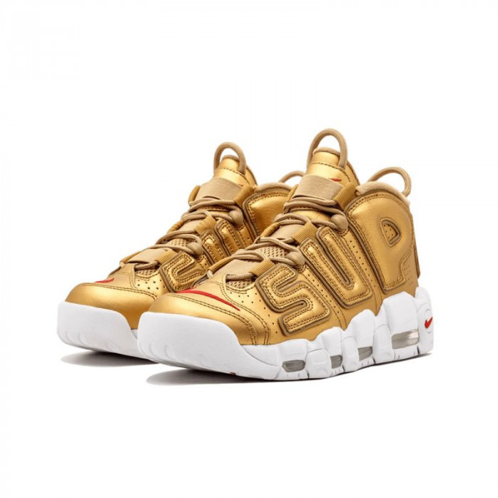 NIKE AIR MORE UPTEMPO "SUPREME" Metallic Gold/White 902290-700