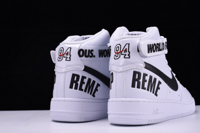 Nike Supreme Air Force 1 One High White World Famous 698696-100