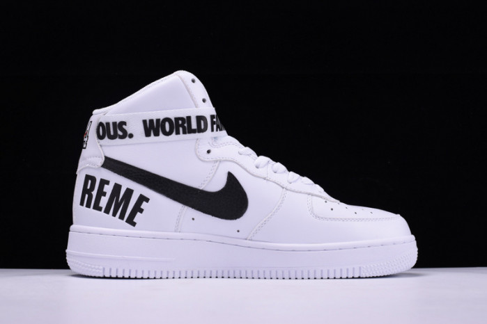 Nike Supreme Air Force 1 One High White World Famous 698696-100