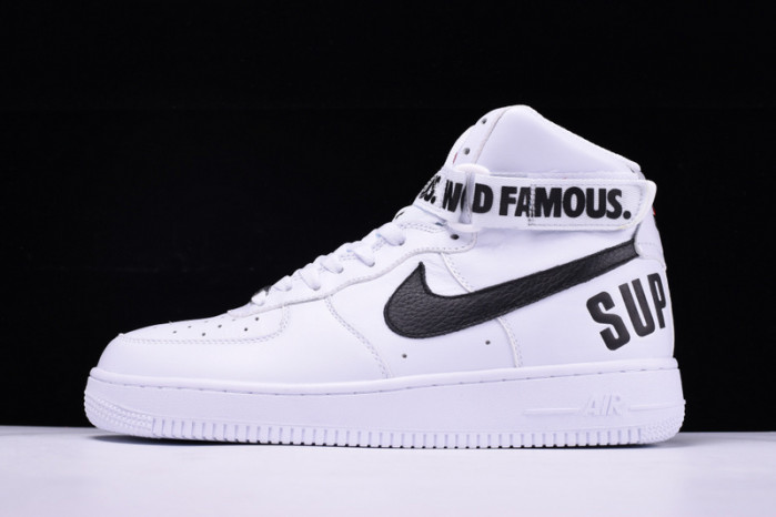 Nike Supreme Air Force 1 One High White World Famous 698696-100