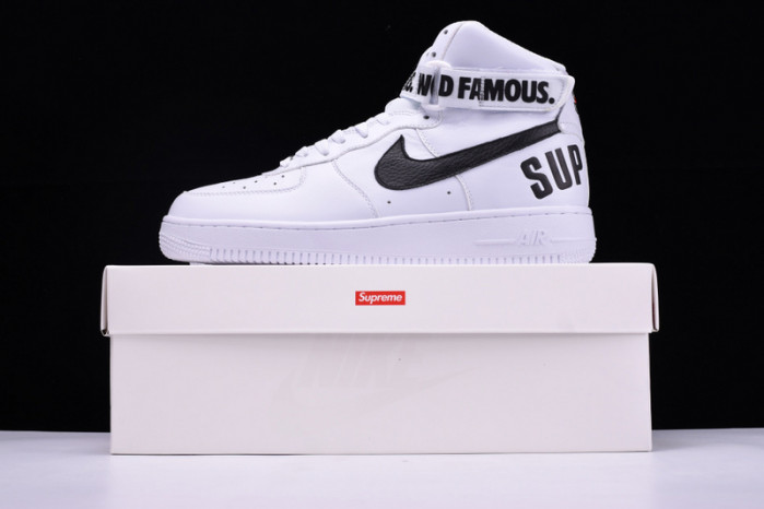 Nike Supreme Air Force 1 One High White World Famous 698696-100